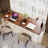 Tribesigns 2-Person Home Office Desk, 78.7" Extra Long Modern Desk, Double Workstation for Home Office, Work Desk for Two People (Walnut) Tribesigns