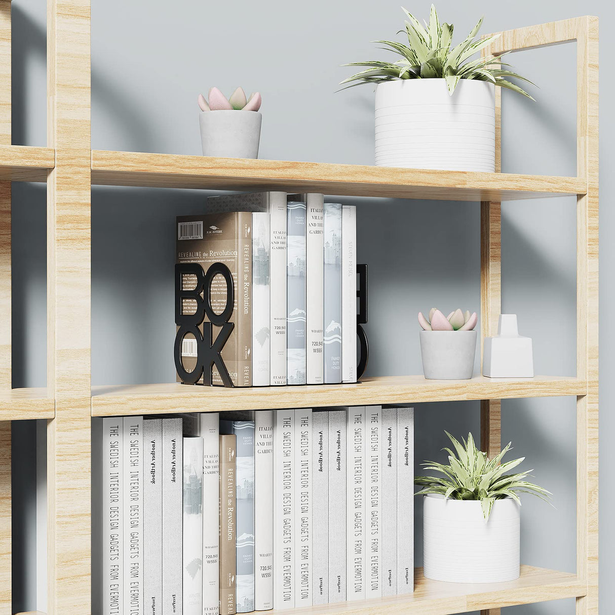 Book Ends,BookEnds Supports for Bookrack Desk,Bookend are Used for Books, Unique Appearance Design,Heavy Duty shikaman