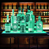 Royxen LED Lighted Liquor Bottle Shelf 3 Tier, 24 Inch Bar Shelf with Remote, Bottle Stand Multicolor Lighting Modes for Bars Royxen