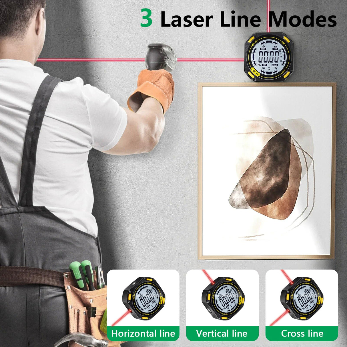 SNAKOL Digital Angle Finder Protractor Inclinometer Level Angle Gauge Angle Cube Level Box with 5-Sided Magnes and Backlight, Measuring Tool for Construction,Machinery and Woodworking SNAKOL