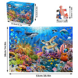 JOYZEXY 500 Piece Puzzles for Adults, Underwater World Jigsaw Puzzles 500 Pieces Ocean Scene Challenging Puzzle JOYZEXY