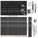 HIFORNY 36 PCS Sketching Drawing Pencil Set,Sketch Pencils Art Supplies with Graphite,Charcoal,Blending Tools,Accessories,Drawing Kit for Adults Artists in Canvas Roll Up Case HIFORNY