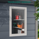 YITAHOME 8x6.2FT Outdoor Storage Shed w/o Floor, All-Weather Plastic Shed with Lockable Doors, Window & Vents, Plastic Tool Shed for Backyard, Patio, Poolside, Lawn, Gray YITAHOME