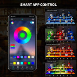 YITAHOME LED Light Liquor Bottle Display Shelf, 3-Tier 40-inch Bar Shelves for Liquor Bottles Wall Mounted Acrylic Liquor Shelf with Wine Holder Slots, Remote & App Control for Home Commercial Bar YITAHOME