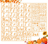 Stencils for Painting, 45 Pack, 8.27x5.52 Inch, Reusable Plastic Large Letter Stencils for Painting on Wall, Wood, Fabric, Rock, Chalkboard, Signage, Art Projects Lofivilra