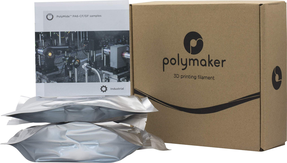 Polymaker Sample Box 3, 2.85mm PA6-CF/GF Nylon Filament Samples, Carbon Fiber/Glass Fiber Reinforced Nylon 6 Filament, 2x100g, Print with 2.85mm Openning 3D Printers Only POLYMAKER
