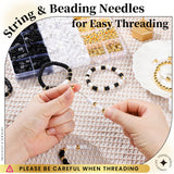 LEOBRO Clay Beads Bracelet Making Kit, 3524pcs White & Black & Gold Beads for Bracelets, Adults Jewelry Making LEOBRO