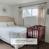 Delta Children Folding Portable Mini Baby Crib with 1.5-inch Mattress - Greenguard Gold Certified, White Delta Children