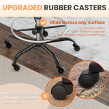 HYLONE Drafting Chair Tall Office Chair, High Ergonomic Standing Desk Computer Stools with Rubber Wheels, Flip-up Armrests, Adjustable Height and Foot-Ring, Comfortable Mesh Fabric, Black HYLONE