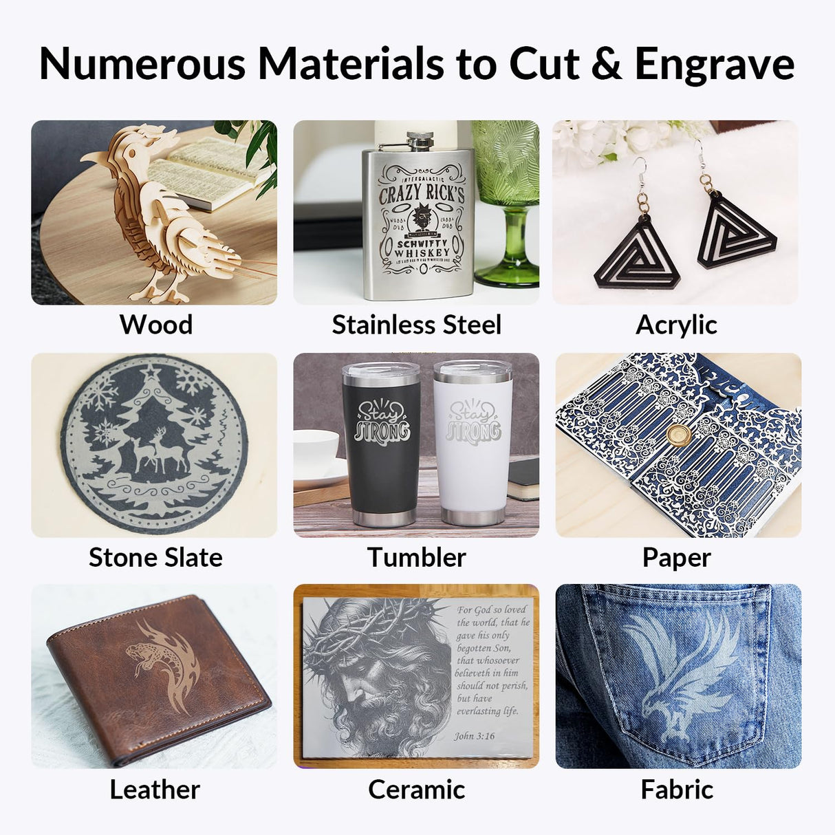 WeCreat MakeIt 20W(20,000mW) Laser Engraver Machine with Smart Camera, Auto-Lifting Fully Enclosure, Air Assist for Engraving and Cutting Wood Acrylic Leather Metal DIY Personalized Holiday Gifts WeCreat MakeIt