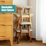 viewcare Foot Stools Ottoman, Small Foot Stool Ottoman, and Footstool, Wooden Foot Stool, Sofa Footrest Extra Seating for Living Room Entryway Office viewcare