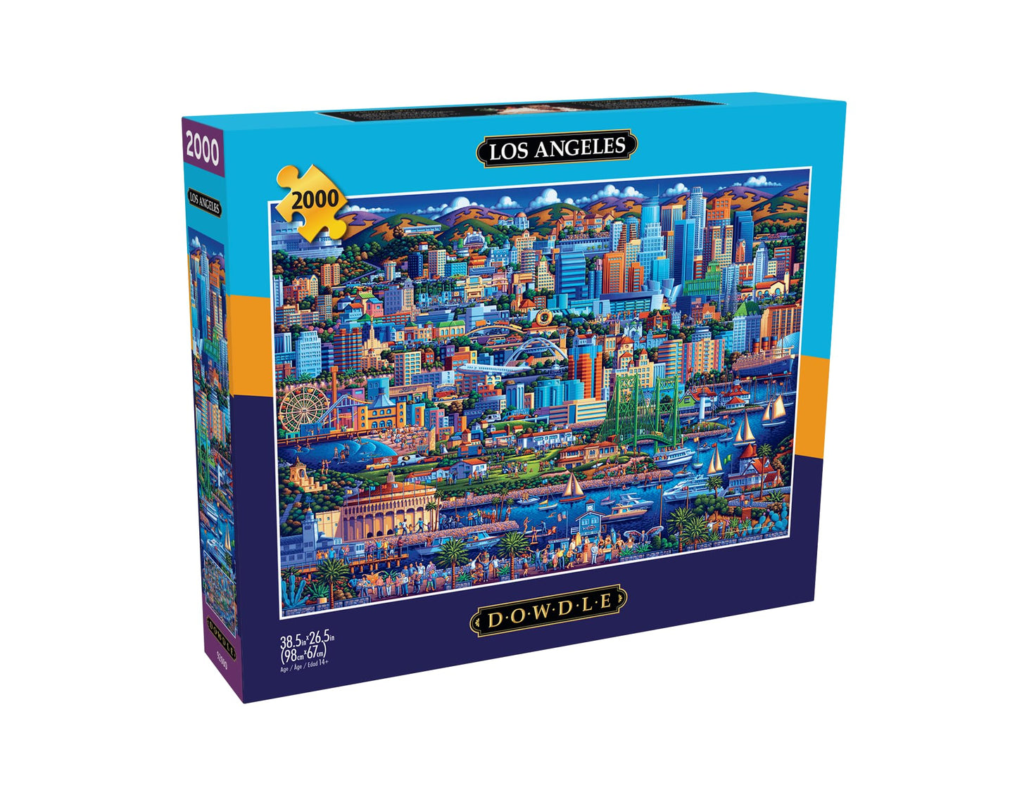 Buffalo Games - Dowdle - Los Angeles - 2000 Piece Jigsaw Puzzle for Adults Challenging Puzzle Perfect for Game Nights - Finished Size 38.50 x 26.50 - WoodArtSupply