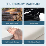 Ketaiyou Power Swivel Rocking Recliner Chair, High Back Electric Rocker Nursery Glider Chair, USB and Type-C Ports, Upholstered Fabric Reclining Single Sofa Chair for Living Room (Beige) Ketaiyou