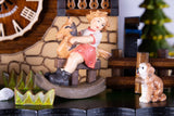 Cuckoo Palace Cuckoo Clock Deer Park Mill Station Chalet-Style 33cm Quartz-Movement Cuckoo Palace