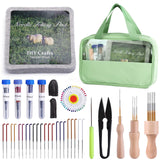 Mayboos Felting Kit - 6"x6" Felting Pad & Tools with Needles, Finger Guards, Wooden Handle Scissor, Bag for Beginner & Professional DIY Mayboos