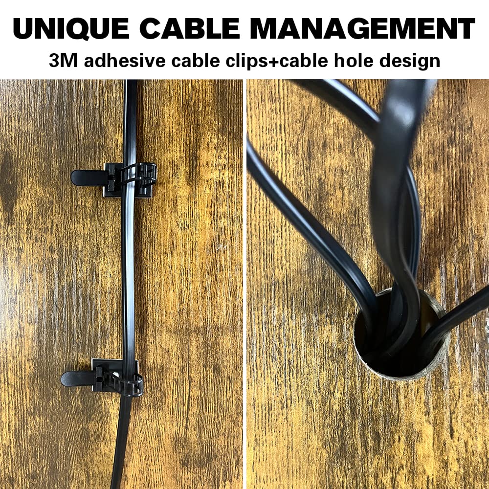 ExaDesk 55 * 30 Inches Electric Standing Widened Desk Adjustable Height with 4 Drawers, Double Storage Shelves Stand Up Desk, Home Office Workstation ExaDesk