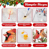 Christmas Paint by Numbers Kit for Adults Cardinal Paint by Number for Adults Beginner, Cardinal Paint by Numbers Art Supplies for Gift Home Wall Decor 16‘’W x 20''L hkejoi