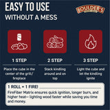 Fire Starter Cubes for Fireplace, 160 pcs - Odorless, Waterproof,Long-Burning Firestarter Squares for Wood Stove,Cook-fire, BBQ, Grill, Chimney, Fire Pit, Campfires Kit for Cooking, Camping, Survival BOULDER'S FIRESIDE LEGACY