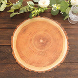 Efavormart 6 Pack | 13" Rustic Natural Wood Slice Design Disposable Serving Trays, Round Farmhouse Paper Charger Plates Efavormart.com