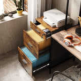 DEVAISE 3 Drawer Rolling File Cabinet with Lock, Wood Filing Cabinet fits Letter / A4 Size for Home Office, Rustic Brown DEVAISE