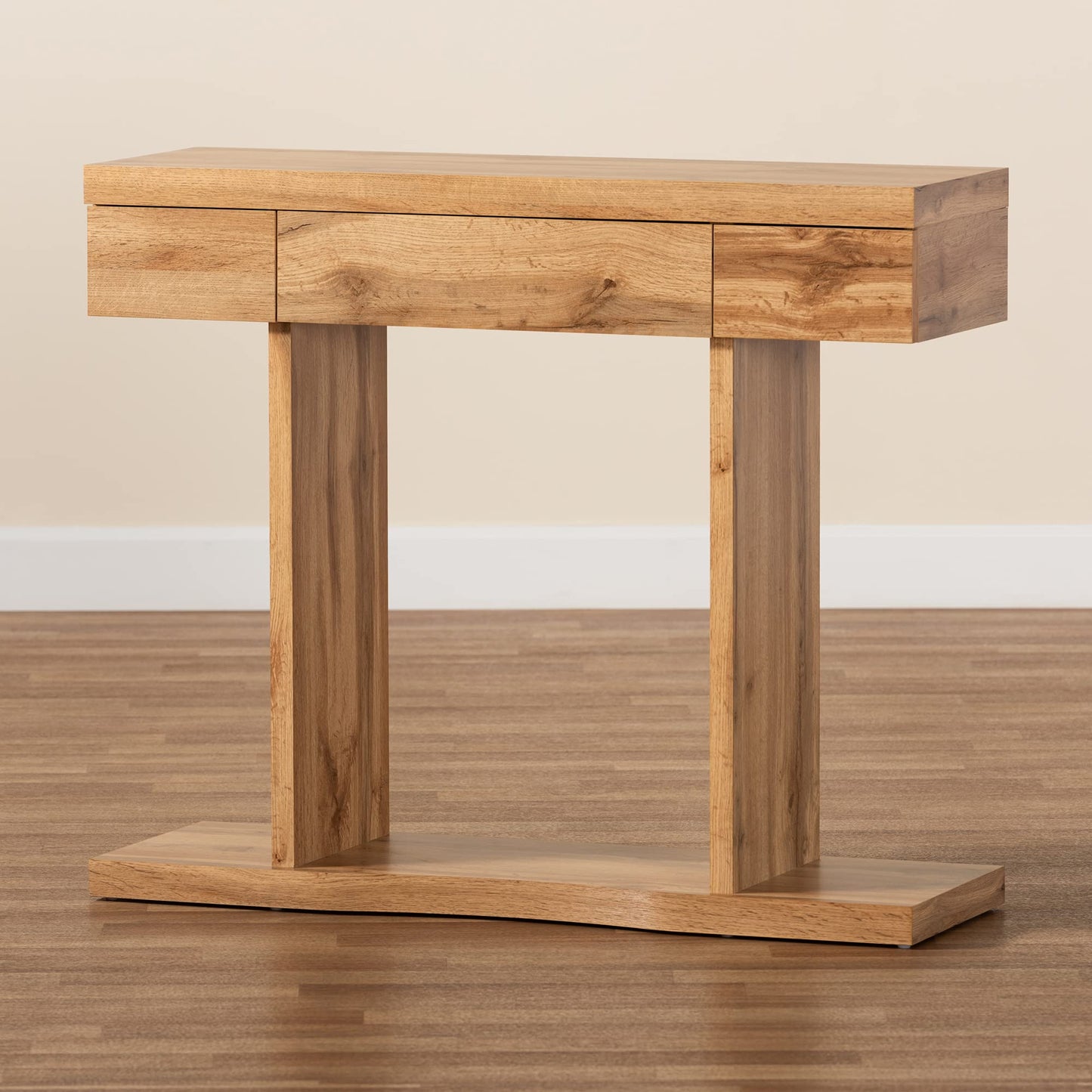 Baxton Studio Otis Console Tables, Oak Brown