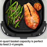 Chefman Air Fryer – 4 QT Compact Airfryer for Quick & Easy Meals, Features Hi-Fry Technology for Extra Crisp, Easy-View Window, Touch Controls with 4 Presets, Nonstick & Dishwasher Safe Basket - Grey Chefman