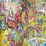 Cross & Glory - Jurassic Jive: A Night of Dino Jazz - 1000 Piece Jigsaw Puzzle for Adults & Kids 12+ & Kids | Whimsical Prehistoric Jazz Club Theme with Colorful Dinosaurs Cross & Glory