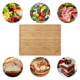 24 x 18 Bamboo Cutting Board, Large Kitchen Chopping Board for Meat, Butcher Block Cutting Board, Carving Board with Handle and Juice Groove for GAOMON