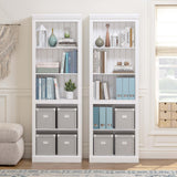 Spirich 5 Tier White Bookshelf, Tall Bookshelf with Storage, Open Wooden Book Shelf, Modern Large Bookcase for Living Room, Home Office, Dinning Room Spirich