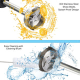 Keylitos 5 in1 Immersion Hand Blender, Powerful 12 Speed Handheld Stick Blender with 304 Stainless Steel Blades, Chopper, Beaker, Whisk and Milk Frother for Smoothie, Baby Food, Sauces Red,Puree, Soup Keylitos