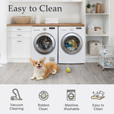 GENIMO Indoor Outdoor Area Rug 8' X 10' Waterproof, Washable Patio Rug Non Shedding, Easy Cleaning Floral Outdoor Carpet for Living Room, Bedroom, Dining Room, Balcony, Backyard, Deck, RV, Blue GENIMO