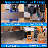 FoxAlien Masuter 3S CNC Router Machine with NEMA 23 Closed-Loop Stepper Motor, 400W Spindle 3 Axis Engraving Milling Machine for Wood Acrylic Aluminum Carving Cutting FoxAlien