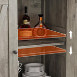 IDEALHOUSE Buffet Cabinet Farmhouse Storage Cabinet with Doors and Shelves, Buffets and Sideboards Entryway Cabinet with Storage Accent Console Cabinet for Living Room, Dining Room (Rustic Grey) IDEALHOUSE