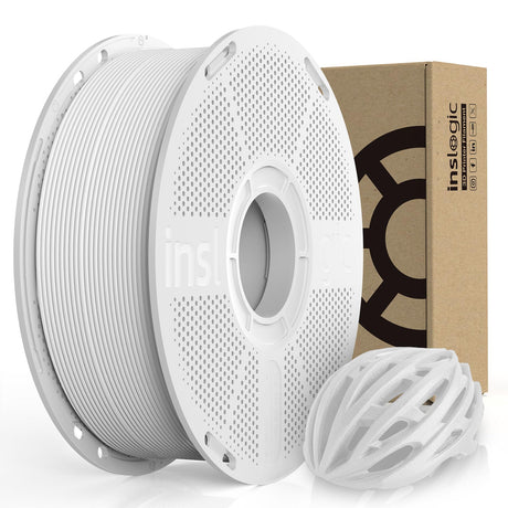 Inslogic ASA Filament 1.75mm, UV & Weather Resistant 3D Printer Filament, High-Strength & Heat-Resistant, Smooth Printing with Low Warping, Ideal for Outdoor Use, 1kg (2.2lbs) Spool, White Inslogic