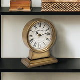 Creative Co-Op Decorative Metal Mantel Clock, Gold Finish Creative Co-Op