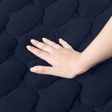 Utopia Bedding Waterproof Mattress Protector, Twin Mattress Pad, Quilted Fitted Cover Stretches up to 16 Inches Deep (Navy) Utopia Bedding