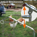 BOSSIN Bold Chicken Coop Run Large Metal Chicken Pen Outdoor, Poultry Cage Spire Shape, Heavy Duty Walkin for Yard with Waterproof and Anti-UV Cover, for Rabbits Habitat BOSSIN