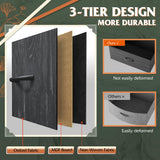 WLIVE 16 Drawers Dresser, Tall Dresser for Bedroom, Closet, Hallway, Storage Dresser Organizer unit, Large Dressers & Chests of Drawers with Fabric Bins, Charcoal Black Wood Grain Print WLIVE