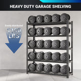 FLEXIMOUNTS Garage Shelving, Storage Racks and Shelving, Basement Storage Shelves, Garage Storage Shelves, 5-Tier Metal Shelf, 48" W x 24" D x 72" H, 2 Pack FLEXIMOUNTS