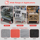 Nefish 6 Inch Industrial Grade Casters Wheels, Heavy Duty Polyurethane Casters Set of 4 with Dual Ball Bearing, Solid Polyurethane Wheel 4500 Lb, Plate Swivel Casters for Cart, Industrial, Machine Nefish