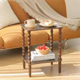 Fultyle Side Tables Set of 2, Small End Table with Storage Shelf, Night Stand Set 2 Bedside Tables for Living Room, Bedroom, Office and Small Spaces (Rustic Brown) Fultyle