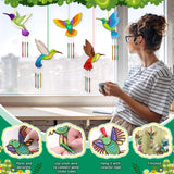 6 Pack Hummingbird Wind Chime Kit for Kids to Paint Make You Own Spring Wind Chimes Wooden Art Arts and Crafts Bird Ornaments Spring Smmer Party Decoration for Kids and Adults BAPHILE