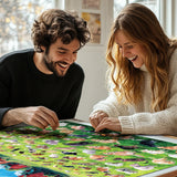 ALL4JIG Dog Pooping Fun Jigsaw Puzzles for Adults and Kids, 1000 Pieces, Christmas Secret Santa Gift, White Elephant Gifts for Dog Lovers, Number Partitioned for Easy Solving ALL4JIG