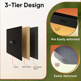 SOOWERY Black Dresser for Bedroom Led Bedroom Dresser with Charging Station, Tall Dresser with 8 Fabric Chest of Drawers, Dresser for Kids Room, TV Stand for up to 60" TV for Living Room SOOWERY