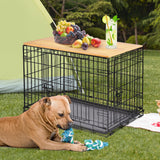 OIEKUN Dog Crate Topper -Dog Crate 24 inch Compatible with 24inx18in Dog Crate,Table Topper Collapsible Dog Kennel Topper for Decorative Dog Crate OIEKUN