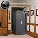 Exokugo Gun Safe Cover,Heavy Duty 600D Waterproof Dustproof Gun Safe Cover for Rifles and Pistols Gun Safe,Concealed Gun Cabinet Cover with Plush Liner Exokugo