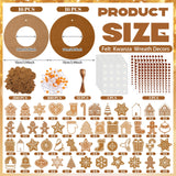 472 Pcs DIY Christmas Craft Kits Xmas Tree Wreath Craft Gingerbread Men Bell Snowflakes Wreath Arts Christmas Hanging Ornaments with Gingerbread Houses Gift Boxes Sticker for Xmas Indoor Outdoor Decor Wavwavw