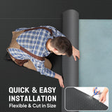 TUFFIOM 7.5 x 17 FT Garage Floor Mat, Thickened Diamond Plate PVC Garage Mats Flooring Roll for Under Car, Garage Car Parking Mats for Compact SUVS, Sports Car TUFFIOM