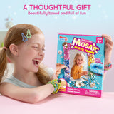 Klever Kits Mosaic Photo Frame Craft Kits, DIY Mosaic Kits for Kids 6 Years Old Girl Birthday Gift Summer Activities, Make Your Own Picture Frame Arts and Crafts for Kids Klever Kits