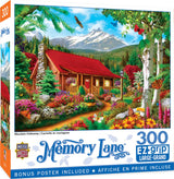 MasterPieces - 300 Piece Jigsaw Puzzle, Large EZ Grip Shapes, Mountain Hideaway, Fun for Adults, Seniors, Family, Kids, Non-Glare Finish, 18"x24" Masterpieces